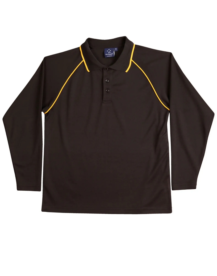 Picture of Winning Spirit, Mens Cooldry Raglan L/S Polo